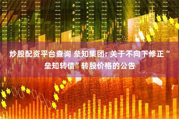 炒股配资平台查询 垒知集团: 关于不向下修正“垒知转债”转股价格的公告